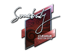 Наклейка|somebody(металлическая)|Бостон2018